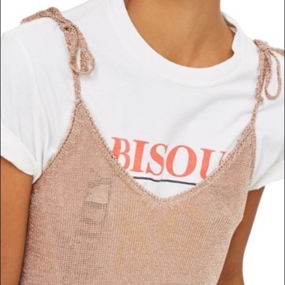 Rose Gold Metallic Slip Dress - Picture 4 of 8